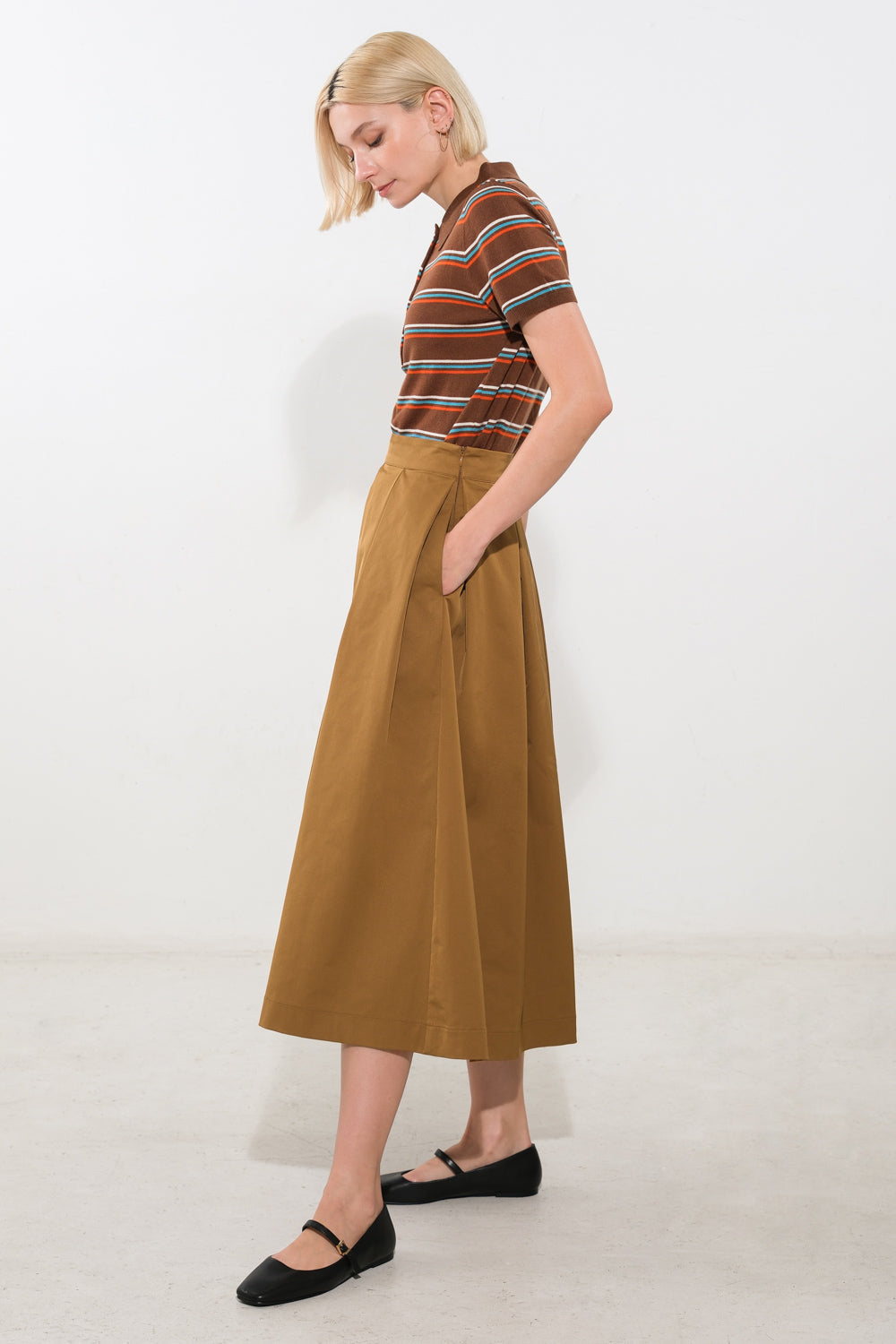 LOVE OF MINE WOVEN MIDI SKIRT Flying Tomato